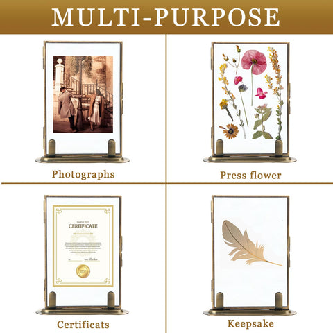 Goutangen brass frame used as wedding decor on a table