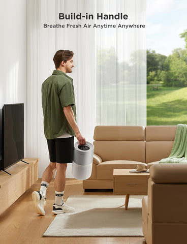 GoveeLife air purifier LED ambient light signals air quality stylishly.