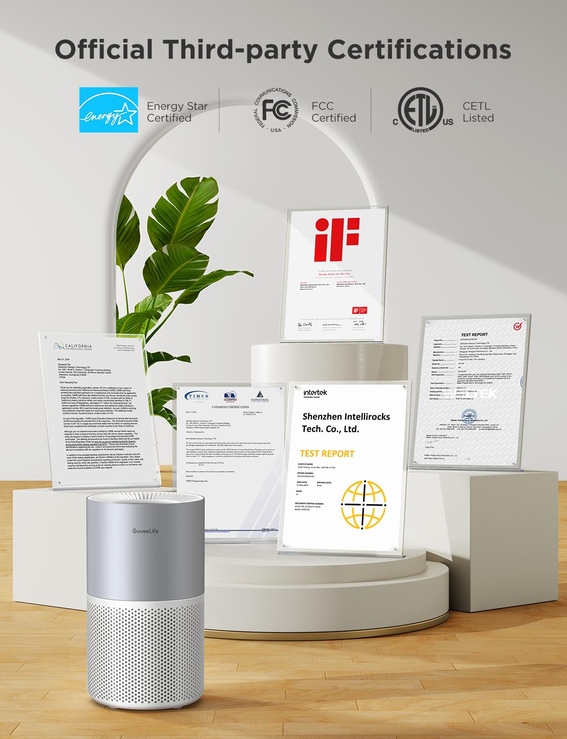 GoveeLife air purifier pre-filter captures fumes and extends filter life.