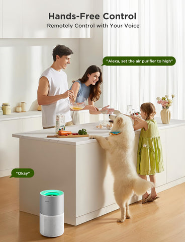 GoveeLife air purifier sleep mode keeps bedrooms quiet and clean.