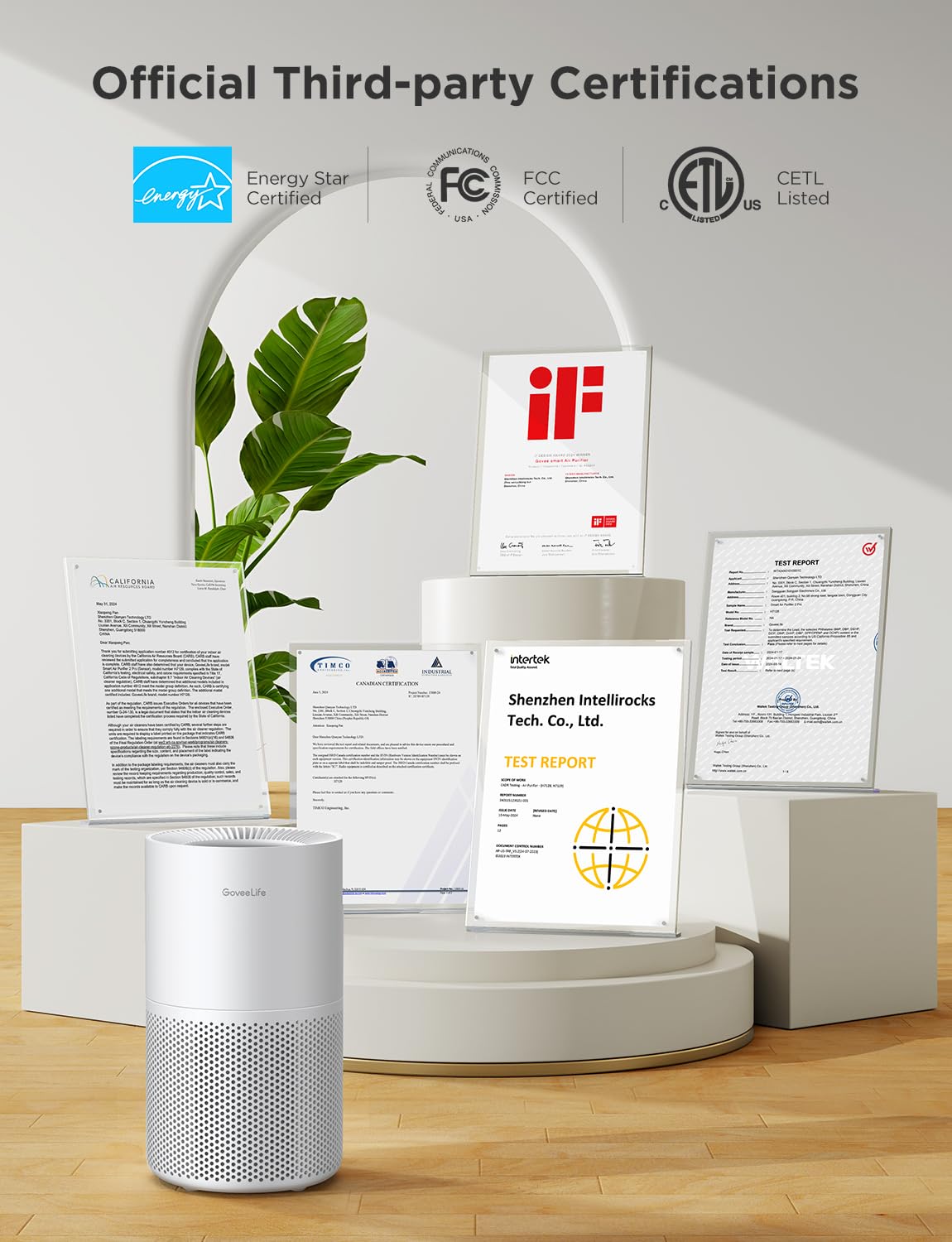 GoveeLife turbo mode delivers rapid purification when air quality drops.