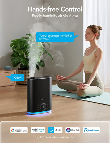 GoveeLife app-ready control and auto mode for consistent humidity
