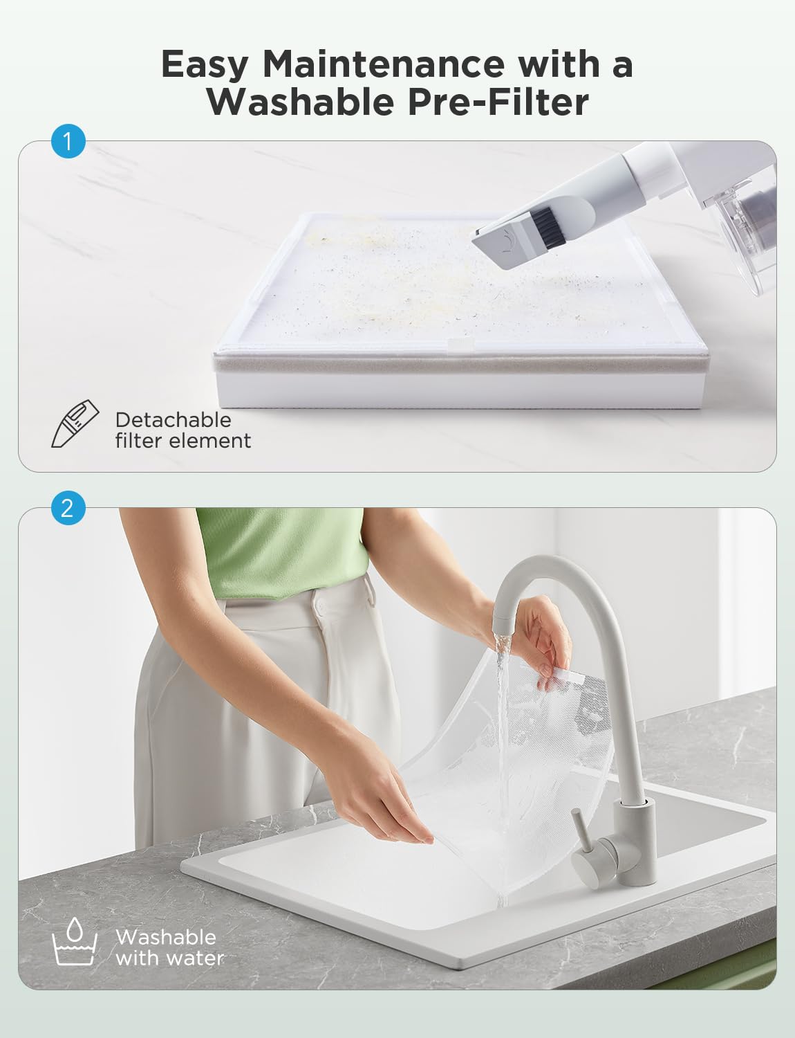 GoveeLife H7124/H712C filter cartridge kit ensures continued clean air with minimal downtime.