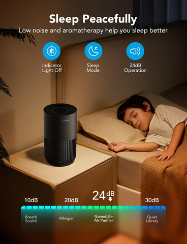 GoveeLife mini air purifier app control on smartphone