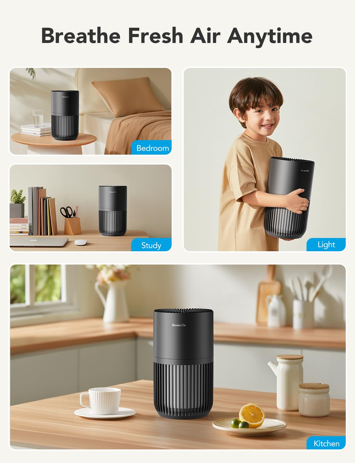 GoveeLife mini air purifier auto mode with PM2.5 awareness