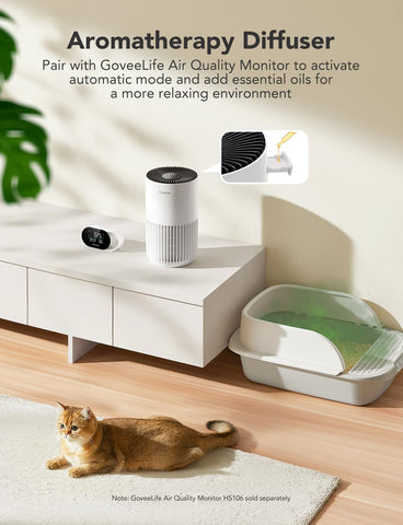 GoveeLife mini air purifier box contents clearly listed.