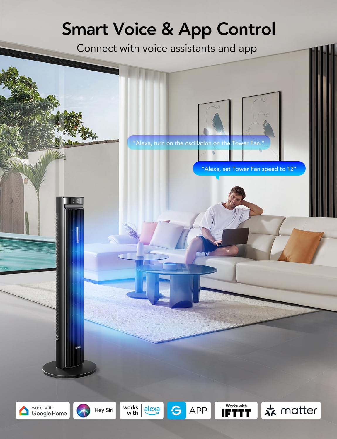 GoveeLife smart control app screen for easy setup and voice control