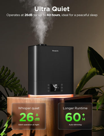 GoveeLife auto mode indicator showing precise humidity adjustments.