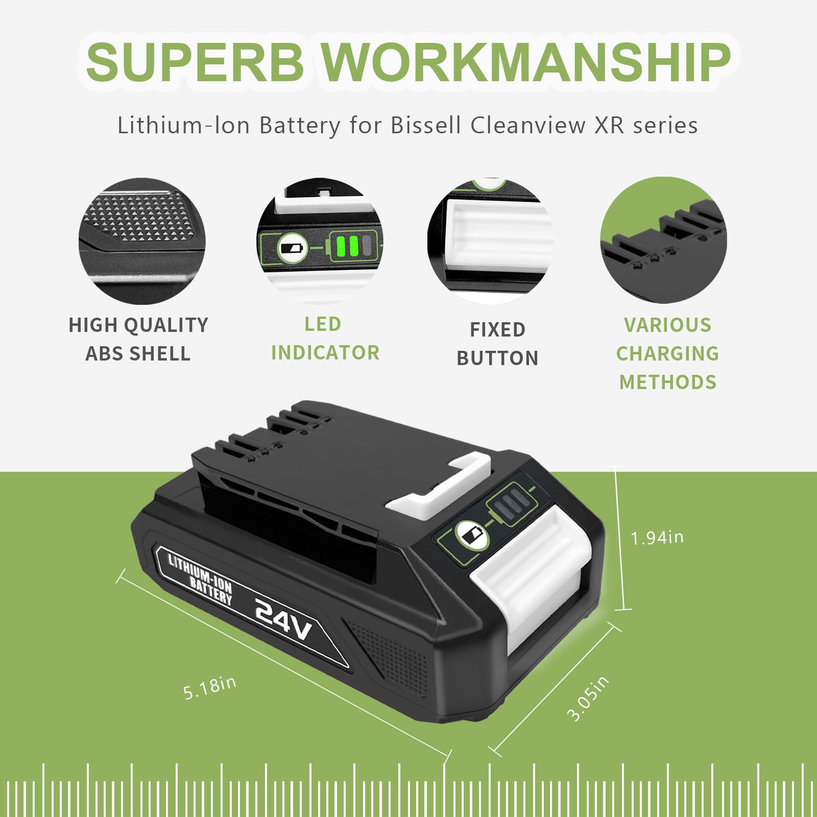 GOXX replacement battery compatible with 3789U and 3797V models.