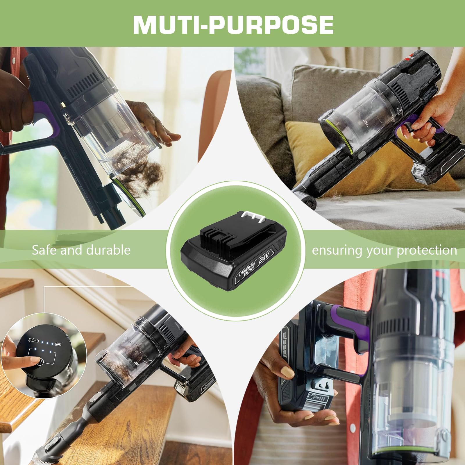 GOXX 24V battery in use powering consistent suction on Cleanview XR.