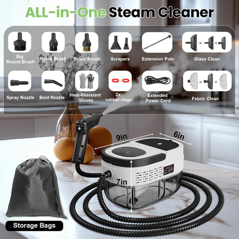 Goyappin bed-bug steaming setup for upholstery and mattresses.