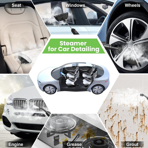 Goyappin car detailing with steam cleaner for interiors.