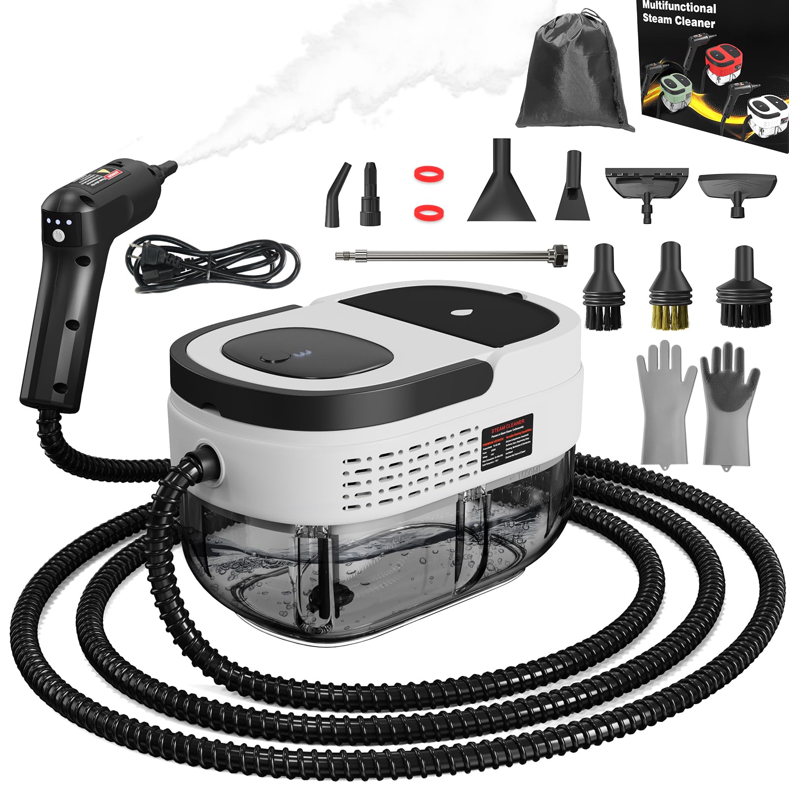 Goyappin handheld steam cleaner in compact design for easy home cleaning.