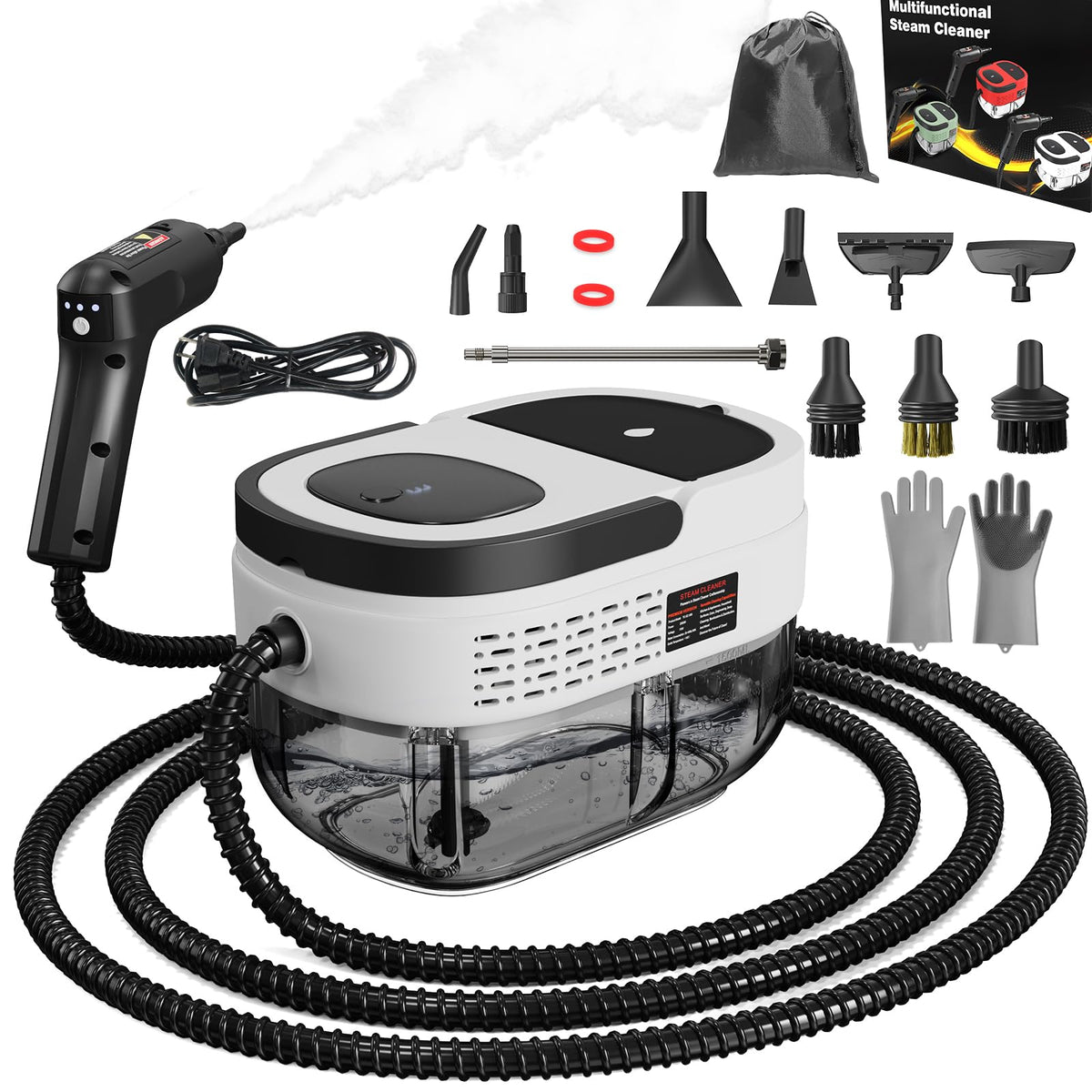 Goyappin handheld steam cleaner in compact design for easy home cleaning.