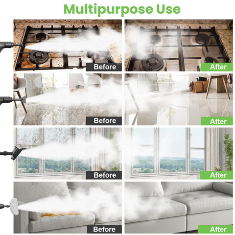 Goyappin kitchen cleaning with steam for appliance grime.