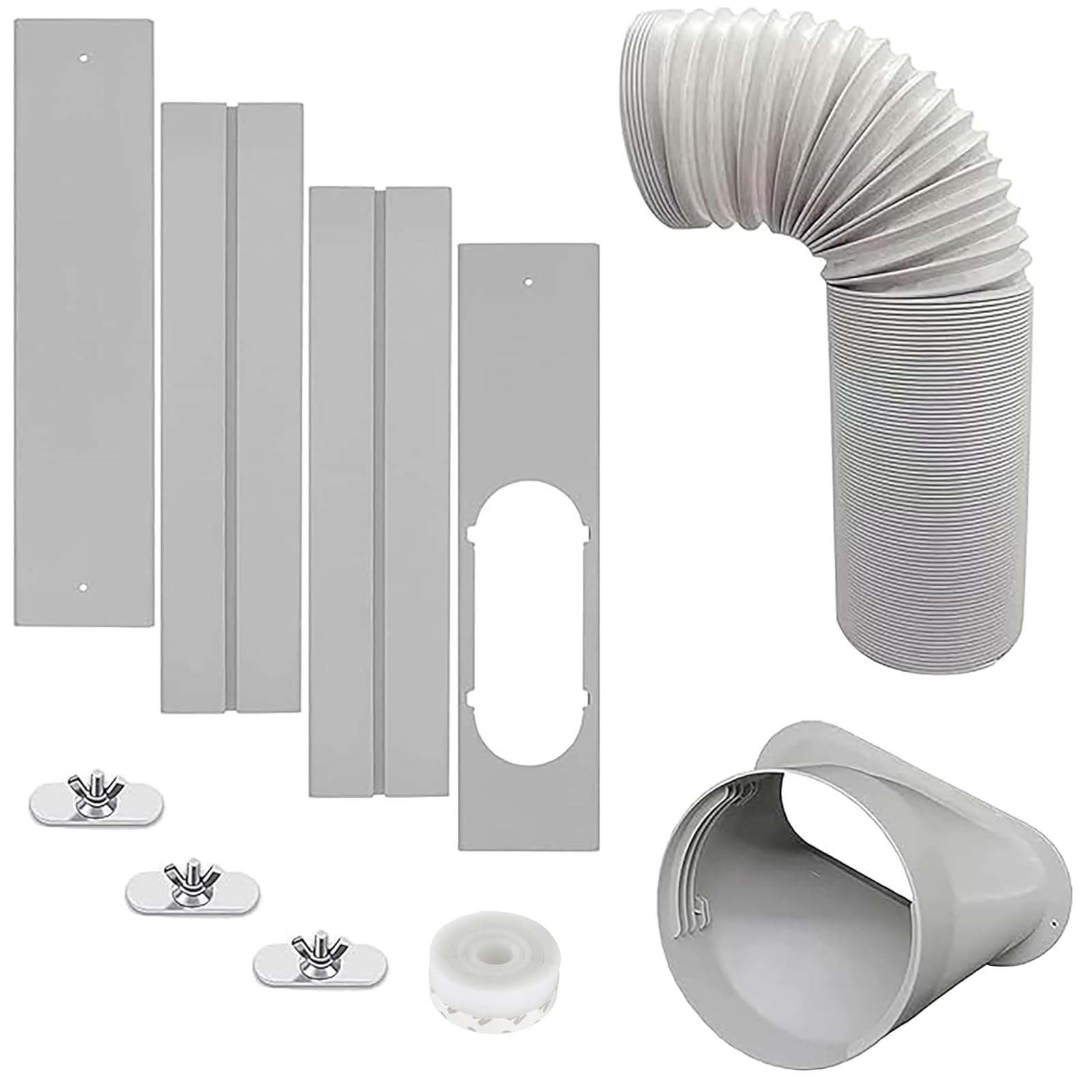 GOZFLVT vent kit with 5 inch hose for secure window exhaust
