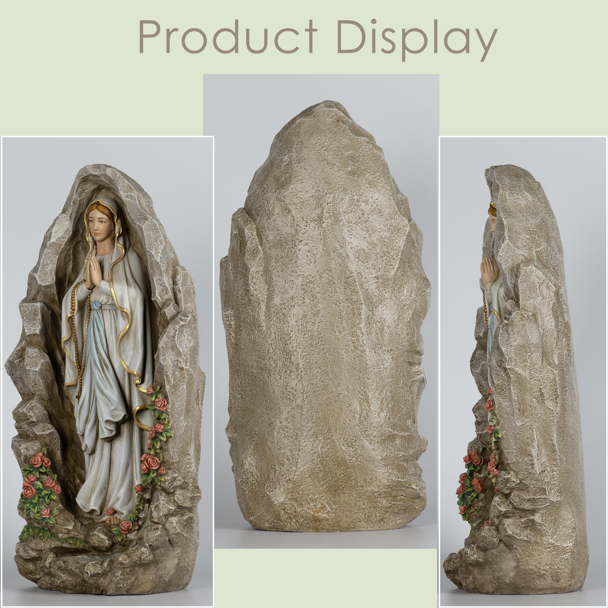 Grace4Joy outdoor Catholic garden decor suitable for yard, patio, or walkway.