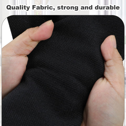 Graciadeco 3-pack storage boxes in black linen organize seasonal items neatly.
