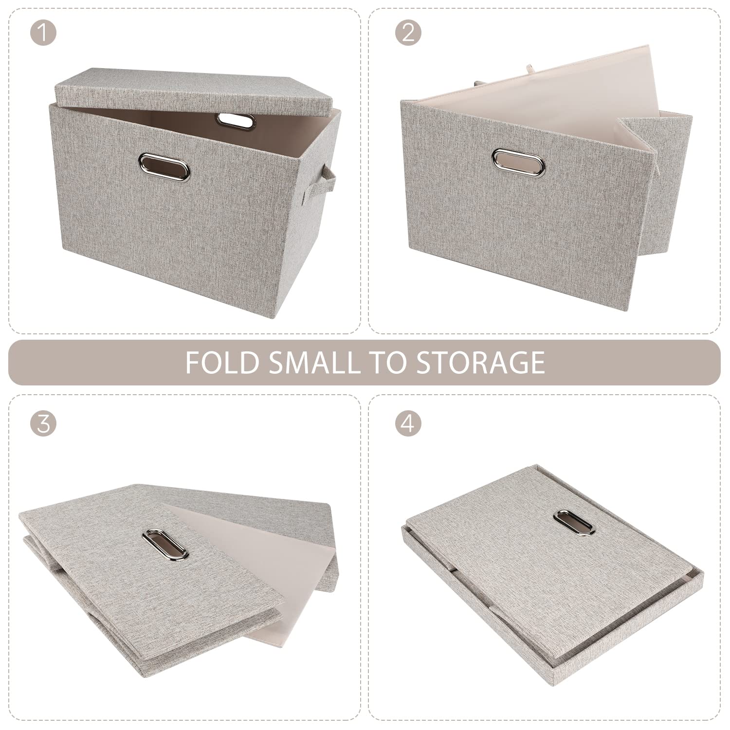 Graciadeco storage bin with four handles for easy access.