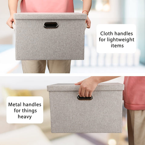 Graciadeco collapsible storage bin folded flat for space saving