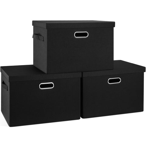 Graciadeco large 17-inch bin with lid offers sturdy, stackable storage for cluttered spaces.