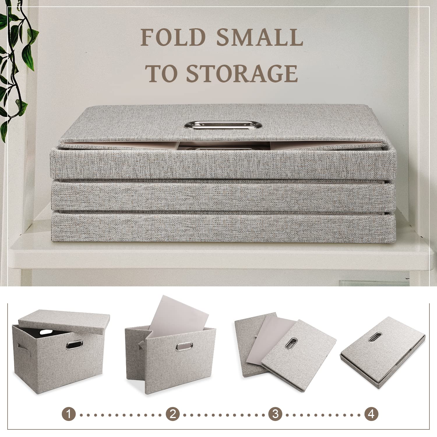 Graciadeco lidded closet box assembly demonstrates quick setup.