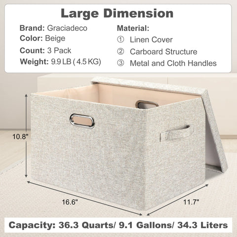 Graciadeco stackable bin with lid demonstrates space-saving closet organization.