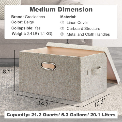 Graciadeco stackable bin side view promotes efficient closet organization.