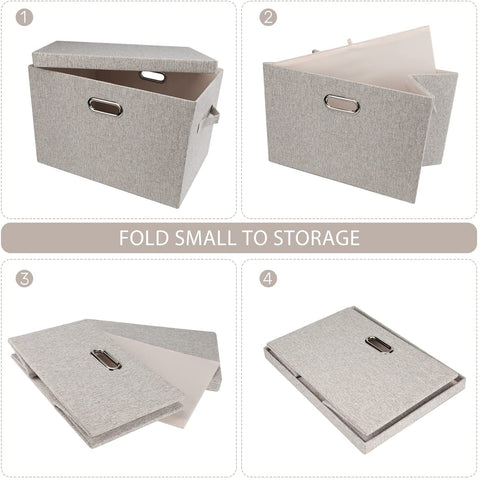 Graciadeco storage bin with sturdy side handles for easy carrying