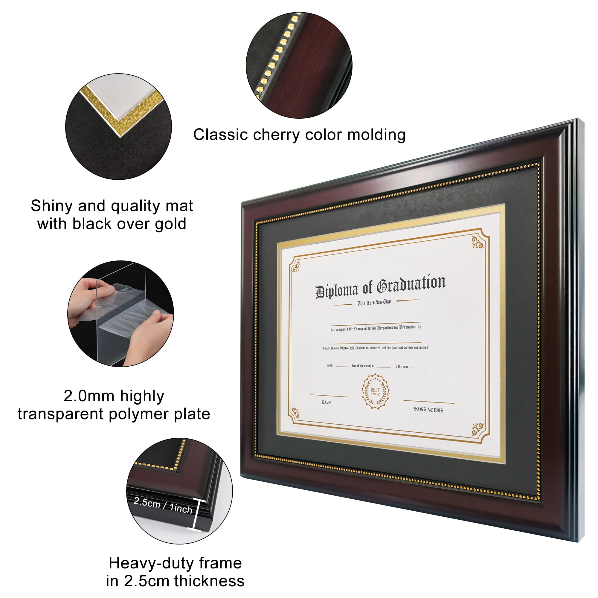 GraduatePro 11x14 display without mat ideal for certificates.