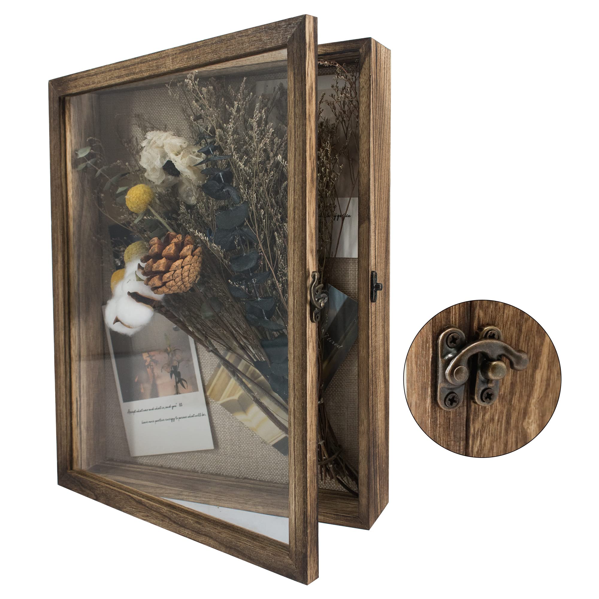 GraduatePro shadow box 11x14 wooden frame detail with vintage charm.