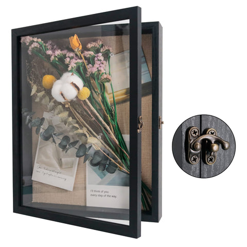 GraduatePro shadow box 11x14 front door with glass enhances keepsake viewing and protection.