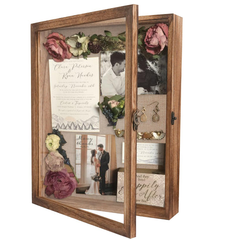 GraduatePro shadow box 11x14 front view showing framed keepsakes and clean display.