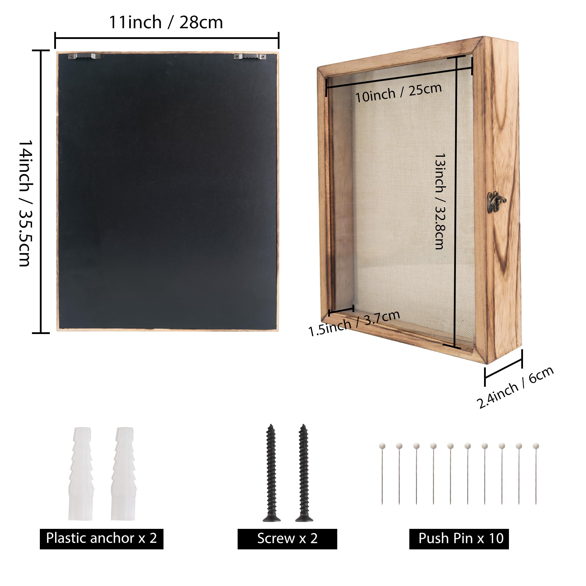 GraduatePro shadow box 11x14 memory display with multiple keepsakes arranged neatly.