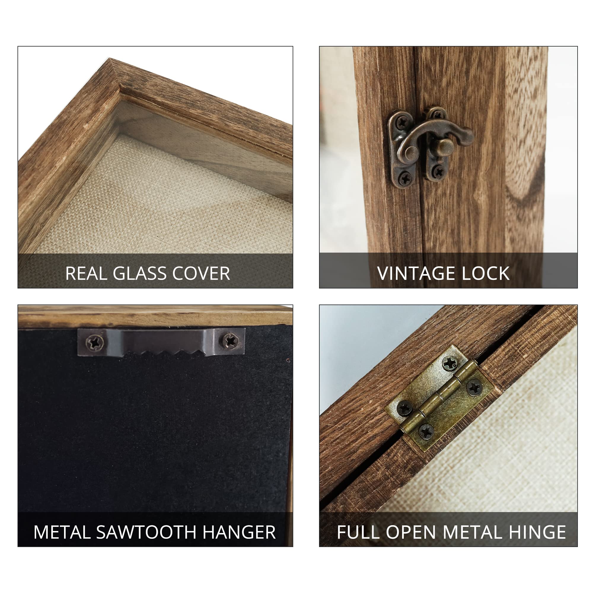 GraduatePro shadow box 11x14 wall mounting hooks for secure hanging.