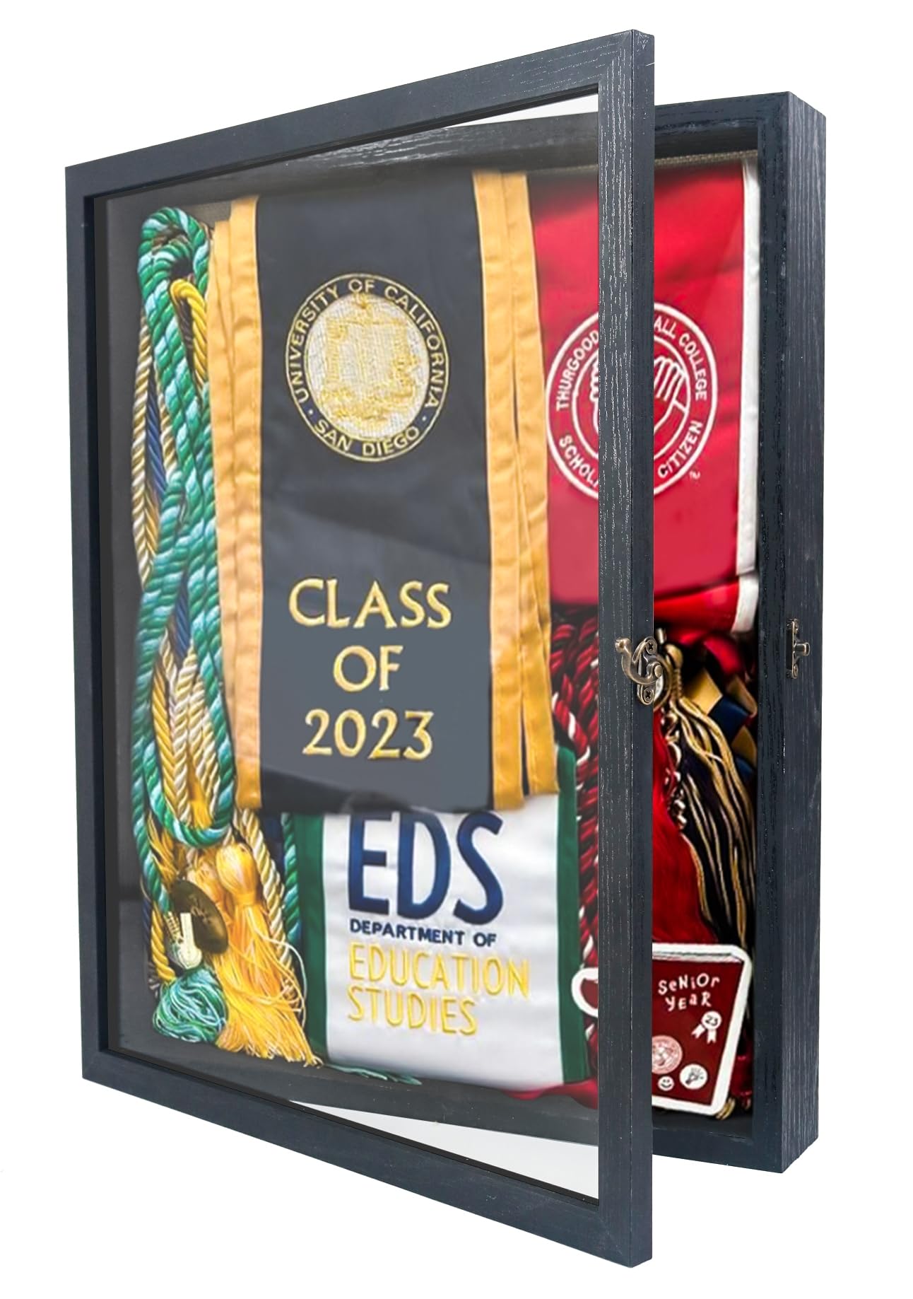 GraduatePro Shadow Box 13x16 with linen back displays cherished memories beautifully