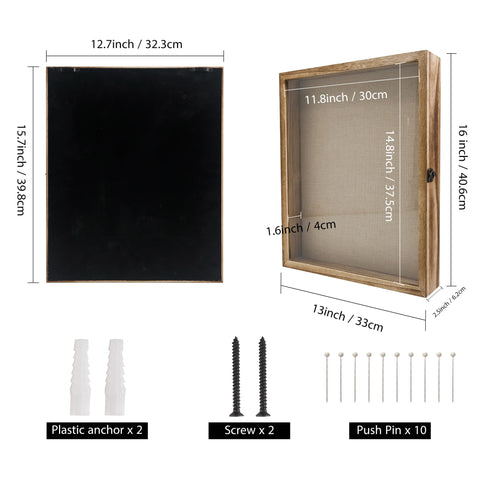 GraduatePro Shadow Box 13x16 real glass window offers crystal-clear viewing and protection.