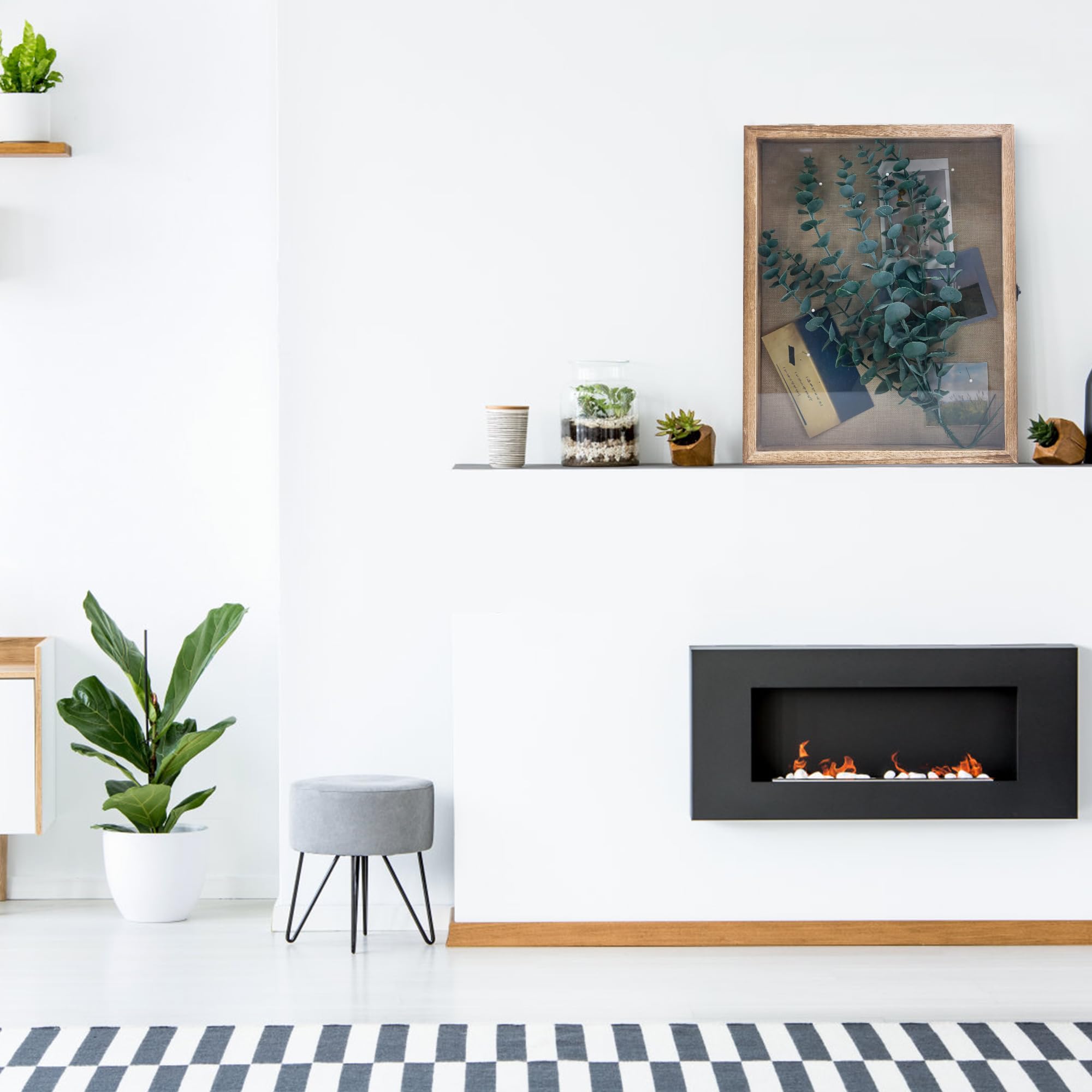 GraduatePro Shadow Box 13x16 back with wall-mount hooks for simple hanging.