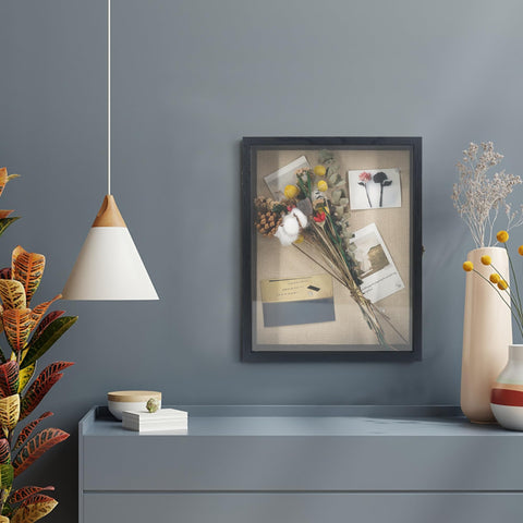 GraduatePro shadow box front with hinged door and glass for easy arrangement