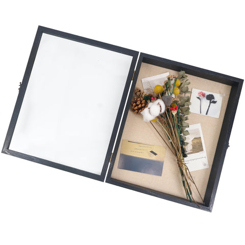 GraduatePro Shadow Box with horn lock provides secure display of memorabilia
