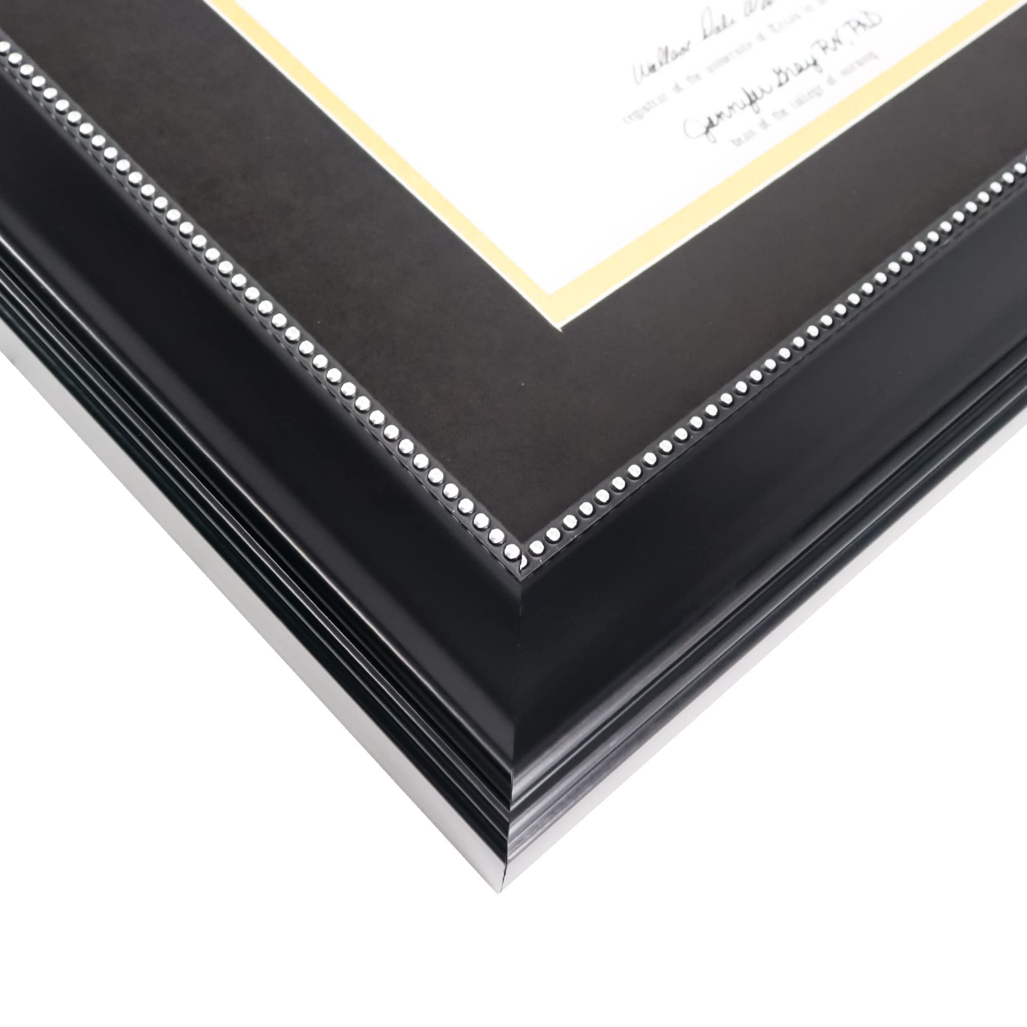 GraduationMall mahogany frame with gold beaded design enhances gifting