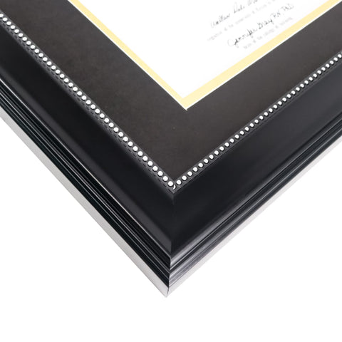 GraduationMall mahogany frame with gold beaded design enhances gifting