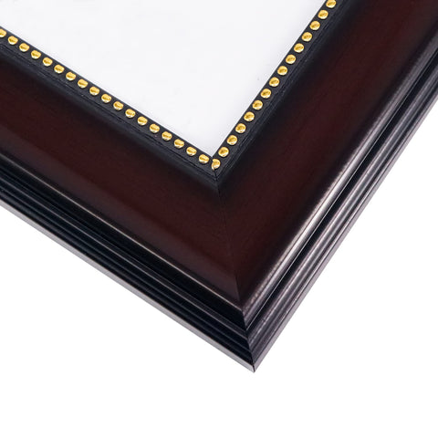 GraduationMall mahogany with gold beads design adds elegant detail