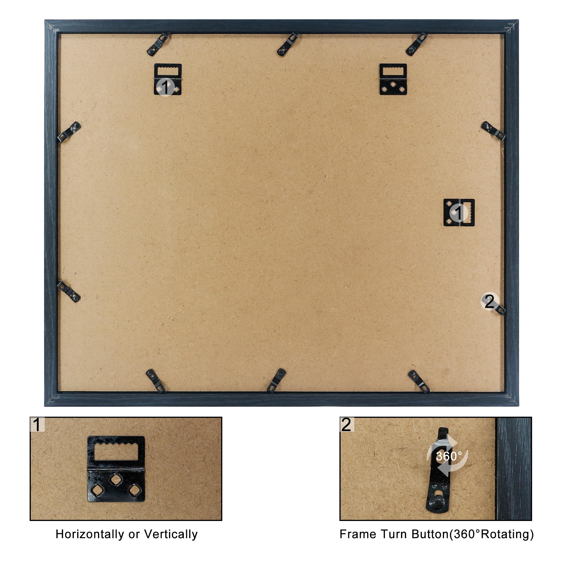 GraduationMall modern black frame with white mat for signature-ready displays.