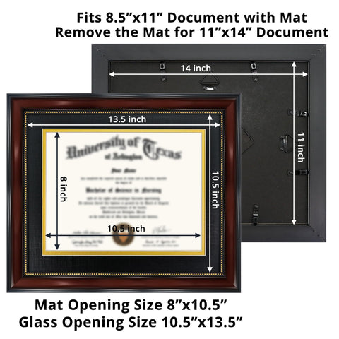 GraduationMall recycled polystyrene frame with red wood grain finish suits many decors.