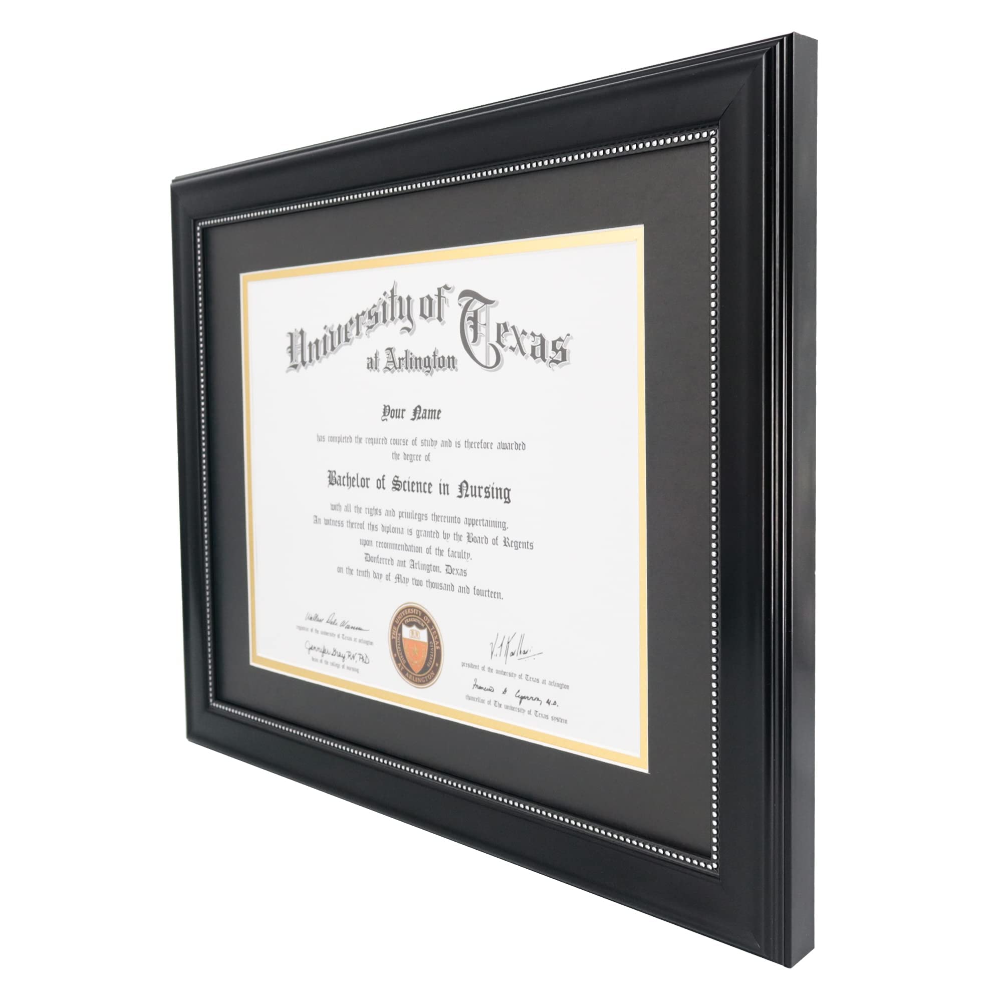 GraduationMall recycled polystyrene frame with wood-grain finish for longevity