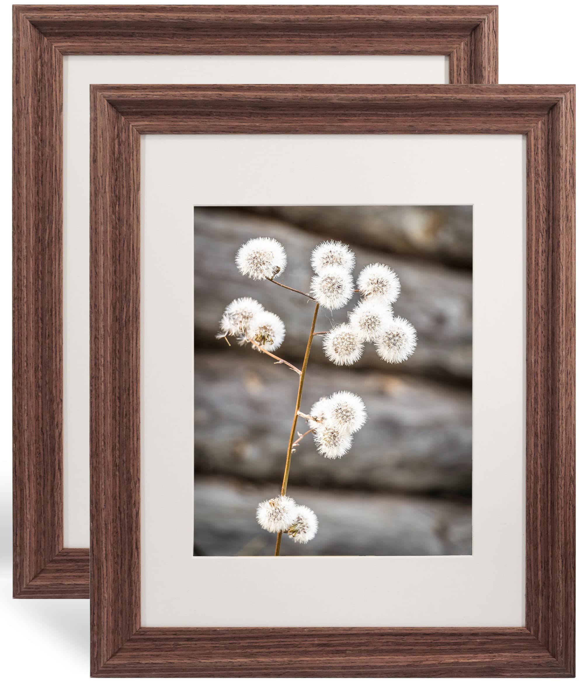 GraduationMall rustic brown wood frame with 8x10 mat for gallery-quality display