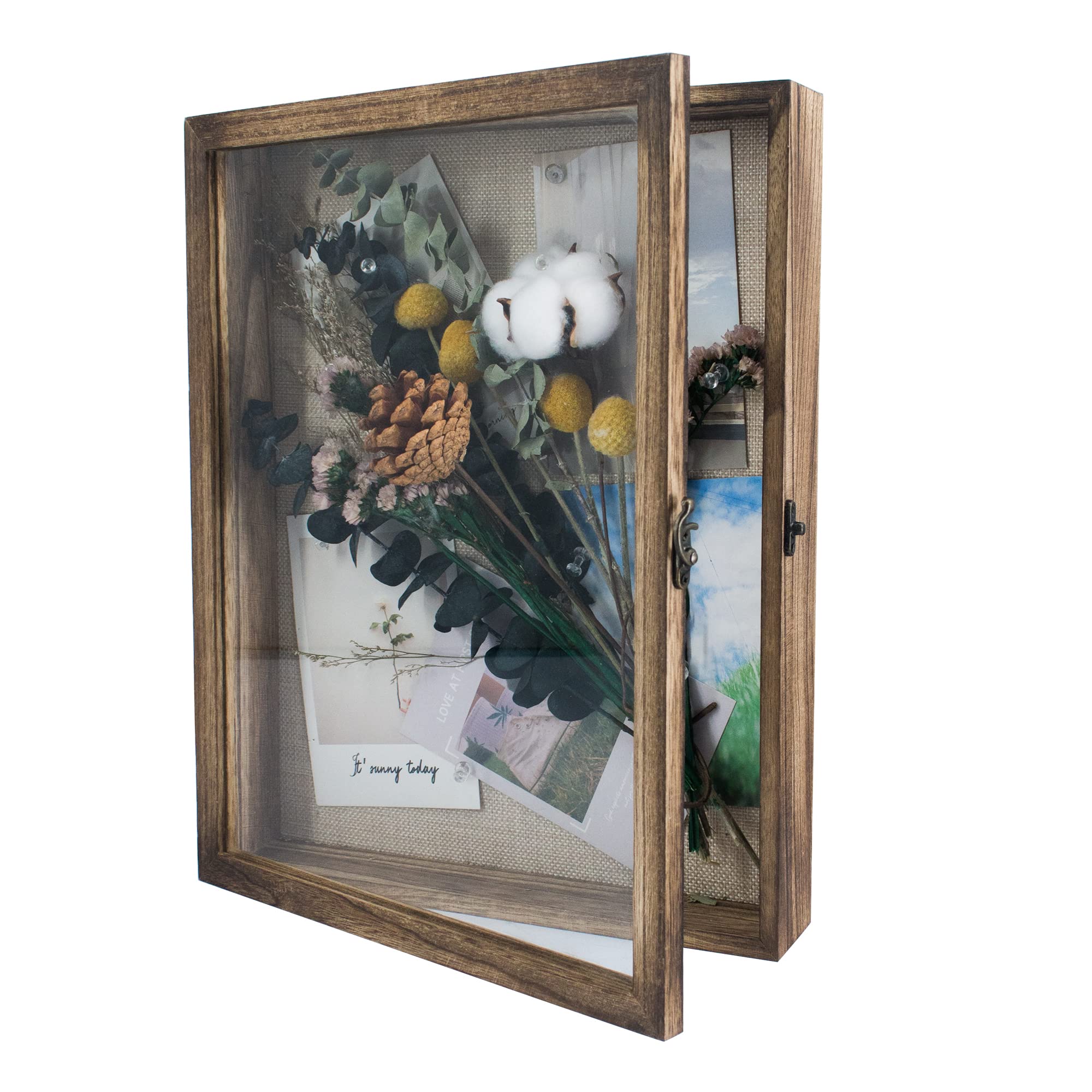GraduationMall shadow box front view with glass door displaying memories