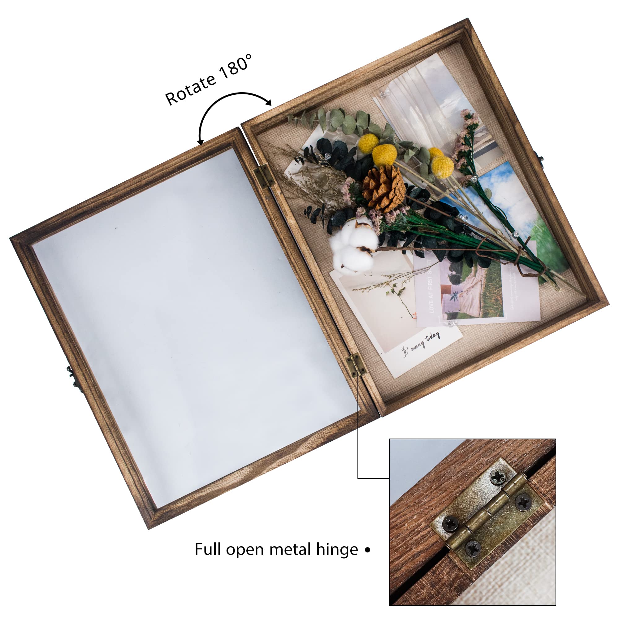 GraduationMall shadow box features six stick pins to secure items