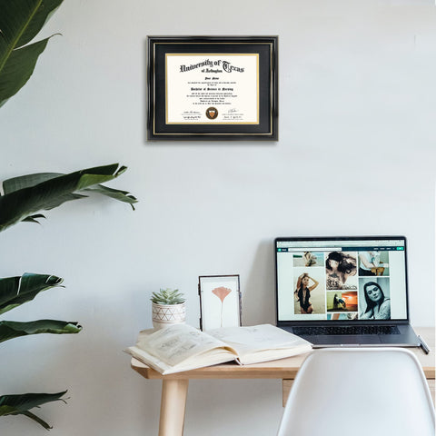 GraduationMall solid wood frame with tempered glass guards documents from dust and scratches.